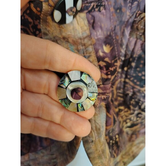 Frivolous La Blend 1X Women's Vest, Art to Wear Lagenlook, Handmade Rayon - Picture 6 of 11